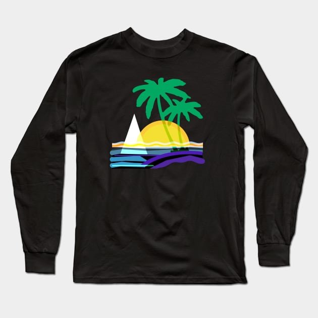 Sailing in the Tropics Long Sleeve T-Shirt by Sailfaster Designs